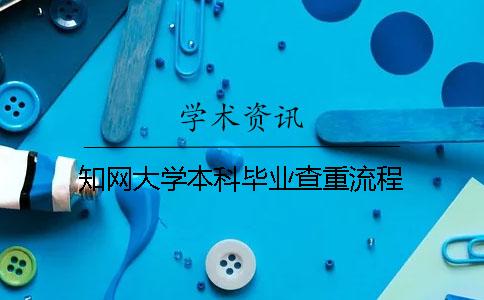 知網大學本科畢業查重流程