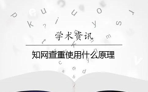 知網(wǎng)查重使用什么原理