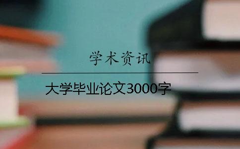 大學畢業論文3000字
