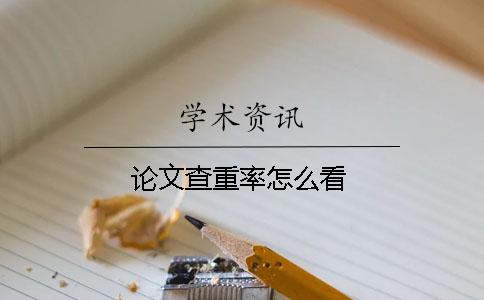 論文查重率怎么看