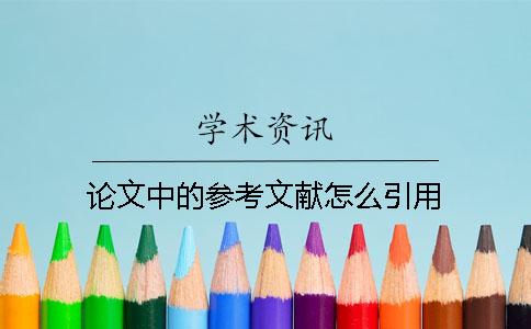 論文中的參考文獻(xiàn)怎么引用