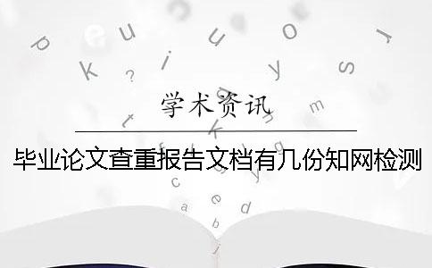 畢業(yè)論文查重報告文檔有幾份知網(wǎng)檢測結(jié)果